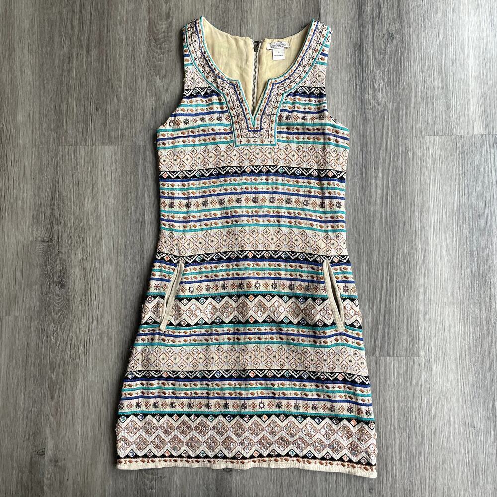 Lucky Brand Sequin Tribal Dress Small​​​​